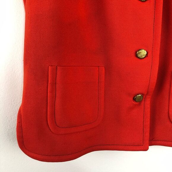 Orange Button Down Blouse L EUC Vintage - Picture 3 of 6